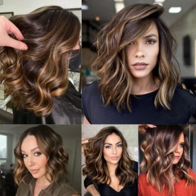 Pelucas sin pegamento ombre rubio miel onda resaltada cabello humano 13x4 pelucas delanteras de encaje Foto 1 de 4