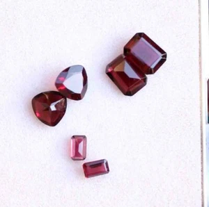 7.30 Ct Natural Red Garnet 6*8 mm Cushion Faceted Cut Pair Loose Gemstone - Bild 1 von 2