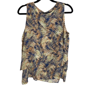 Urban Outfitters Lumiere Palmenmuster Lagenlook Tank Bluse Gr. L Neu - Bild 1 von 7
