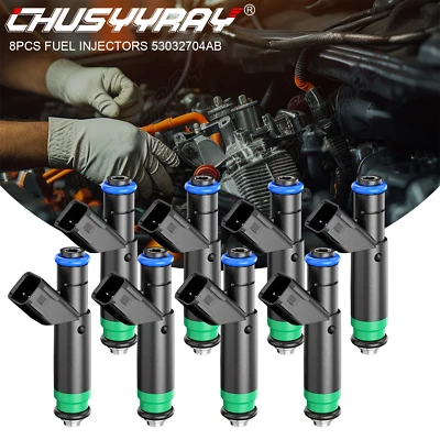 Juego de 8 inyectores de combustible para camioneta Ram Jeep Grand Cherokee Dodge 1500 Durango Foto 1 de 4