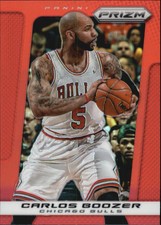 2013-14 Panini Prizm Prizms Red Chicago Bulls Basketball Card #117 Carlos Boozer