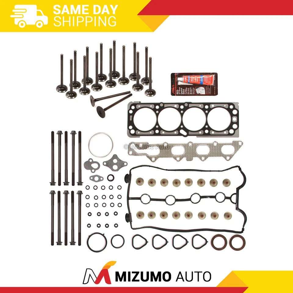 Head Gasket Set Intake Exhaust Valves Fit 04-05 Chevrolet Aveo 1.6L DOHC VIN 6 - Image 1 of 4