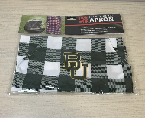 Baylor APRONS BAYLOR UNIVERSITY Aprons - WELL MADE w/ POCKETS! checkered Cover