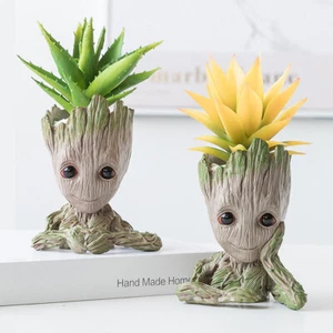 Pen Holder Toy Baby Groot Flower Pot Succulent Planter Guardians Of The Galaxy - Picture 1 of 24