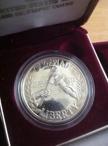 1988s US Olympic Coin Proof Silver Dollar - Picture 1 of 3