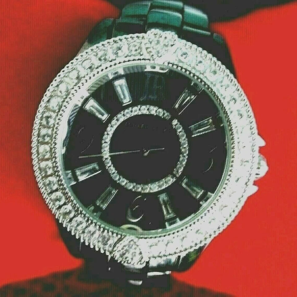 Judith Ripka Black Ceramic Stain-Steel Watch Sz EXTRA SMALL w Gift Box - Image 1 of 4