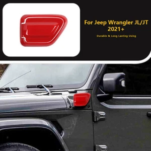 Exterior Charging Cover Trim Decor Bezels For Jeep Wrangler JL JT 4Xe 2021+ Red - Foto 1 di 8