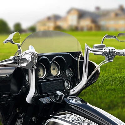 For Harley Street Electra Glide 86+ Chrome Rise Meathook Ape Hangers Handlebar - Image 1 of 4