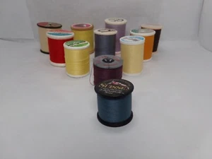 Lot of 11 Sewing Thread Spools Suisse Corticelli  Belding Talon 100% Polyester - Picture 1 of 9