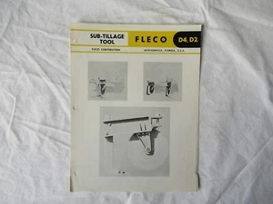 1956 CAT D4 D2 Fleco sub-tillage tool specification sheet brochure - Picture 1 of 2