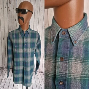 Loafers Shirt Check Cotton -Large- Slim Button Down Vintage Preppy 1990s BZ94 - Picture 1 of 18