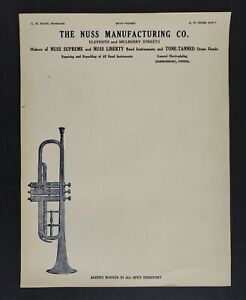 1920s antique NUSS MANUFACTURING LETTERHEAD harrisburg pa band instruments
