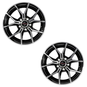 2-Pack 15x6 Trailer Wheel 5 lug Black Machined 5 Fork Aluminum Trailer Rim - Bild 1 von 3