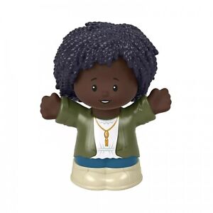 NIP Fisher Price Little People Black African American Lady Cardigan Gold Necklac