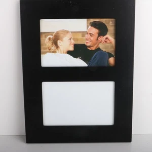 Black Picture Frame Holds Two 3" x 5" Photos - Picture 1 of 5