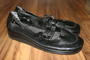 Mary Jane flats womens 8 double buckle Apple Butter Low Aerosoles leather - Picture 1 of 12