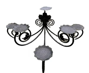 Candleabra Brown Metal Scroll Leaf Large Candelabra 26x16x12" Holds 6 Candles - Picture 1 of 10