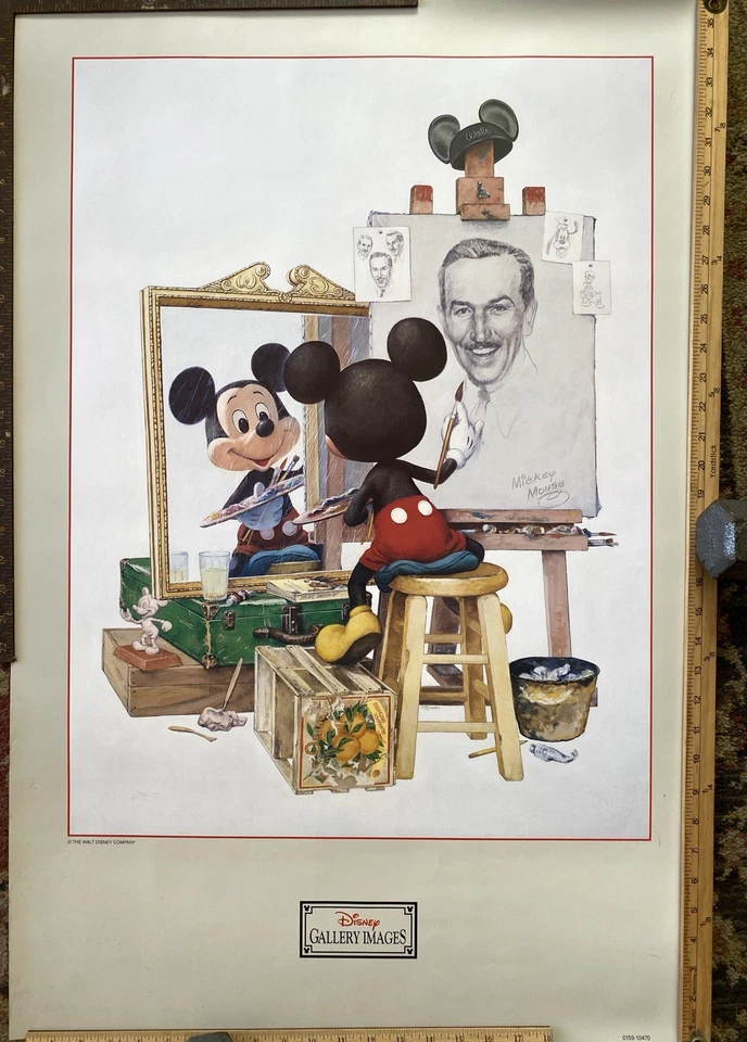 Póster Autorretrato Mickey Mouse 24" x 36" El Arte de Disney Tubo Original Foto 1 de 4