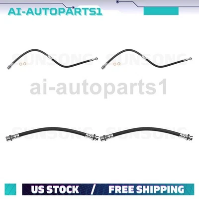 Manguera hidráulica de freno delantera trasera izquierda y derecha 4 piezas para Dodge Avenger 1995-2000 Foto 1 de 4