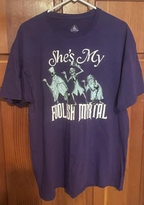 Disney “She’s My Foolish Mortal” Haunted Mansion Purple Tshirt XL - Picture 1 of 4