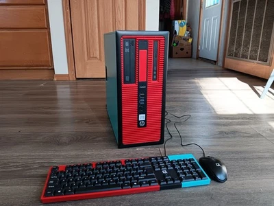 PC Gaming Personalizzato HP ProDesk 600 Rosso/Blu/Nero Entry i5 16gb SSD GPU Win 11  - Immagine 1 di 4
