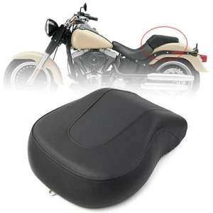 Rear Passenger Seat Pillion Fits Harley Davidson FLSTF FatBoy 2008-2014 13 Black - Picture 1 of 11
