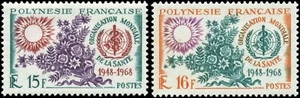 French Polynesia Scott #241 - #242 Complete Set of 2 Mint Hinged - Picture 1 of 3