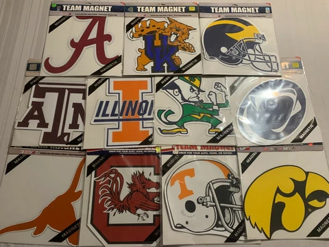 NCAA Assorted Teams Car Magnet 12" Fremont Die Brand New Cover