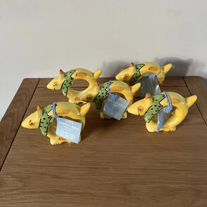 FIVE COLOURFUL ANIMAL NAPKIN RINGS, PLEASE SEE OUR PHOTOS. BRAND NEW - Picture 1 of 6