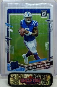 ANTHONY RICHARDSON RC 2023 DONRUSS OPTIC RATED ROOKIE 247 COLTS CLEAN BASE QTY - Picture 1 of 3