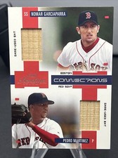 Pedro Martinez Nomar Garciaparra 2004 Playoff Prestige Game Used Bat 35/250