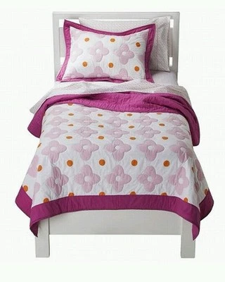 Nuevo conjunto completo de edredón y fundas Circo/Queen de colección Pink Flower Dot 100 % algodón Foto 1 de 4