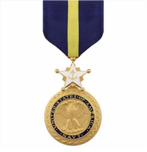 Vanguard FULL SIZE NAVY & MARINE CORPS DISTINGUISHED SERVICE 24K GOLD PLATED - Picture 1 of 1