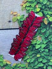 Artificial Red Butterflies Made of Feathers 3" 12PK -Butterfly Wire Floral Picks