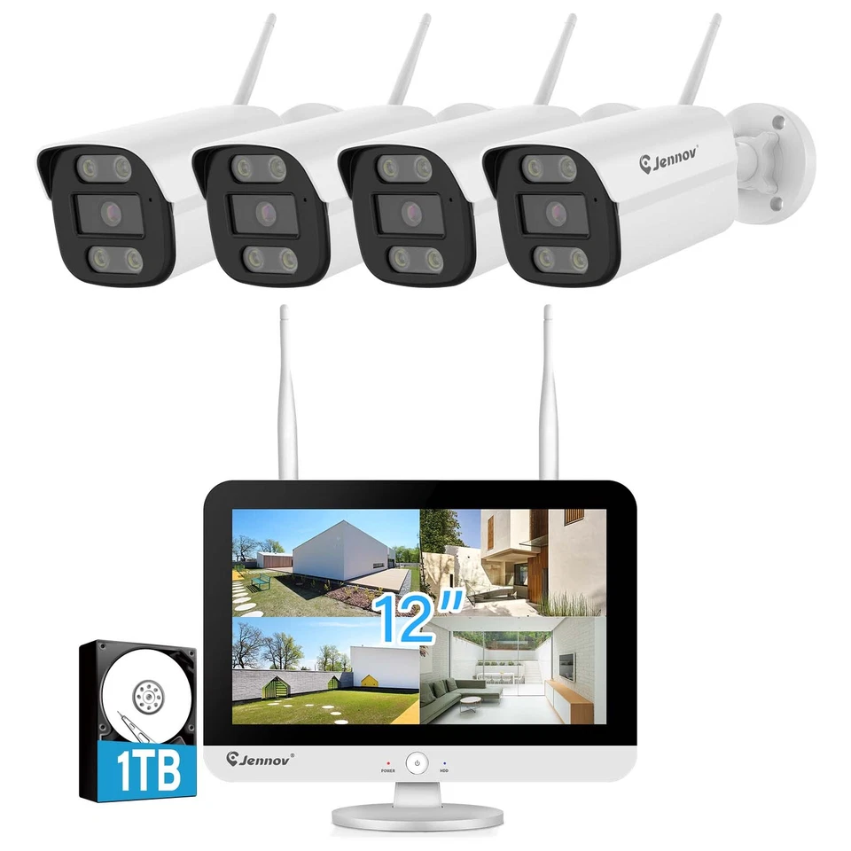 Jennov 10CH 5MP Lite NVR Security Camera Kit Security Camera System 1TB - Image 1 of 4