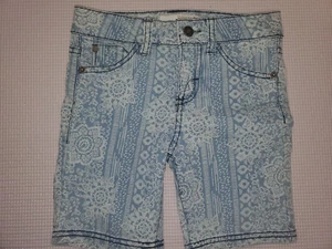 Route 66 Blue Soft Stretchy Flower Shorts/Adjustable Waist size 6 - Picture 1 of 4