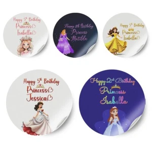 Pegatinas Personalizadas Cualquier Nombre Princesa Cumpleaños Fiesta Decoración Etiqueta 22 - Imagen 1 de 11