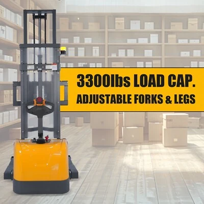 APOLLOLIFT 3300lb Apilador Eléctrico de Paletas Apilador Walkie a Horquilla 118" Elevación Foto 1 de 4