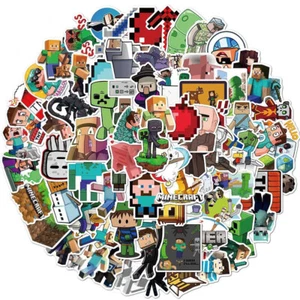 NEW 100PCS Mine craft Sandbox Video Game Decal Graffiti Sticker Laptop Sticker - Picture 1 of 8