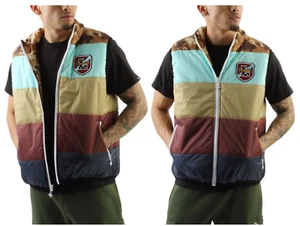 New LRG College Prep Reversible Multicolor Camo Vest Mens Size 2XL - Picture 1 of 18