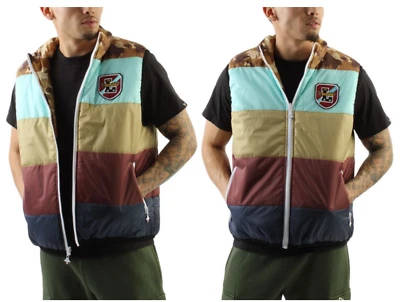 Nuevo Chaleco Camuflado Multicolor Reversible LRG College Prep Para Hombres Talla 2XL Foto 1 de 4