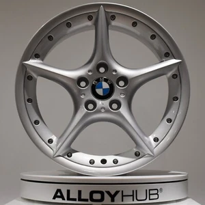 LLANTAS DE ALEACIÓN GENUINAS BMW Z4 E85 E86 18" PULGADAS ESTILO 108 PLATA 2 PIEZAS X4 - Imagen 1 de 3