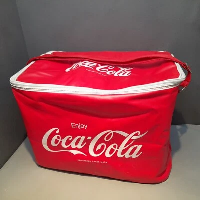 Vintage Coca Cola Red Cool Bag Cooler 1980s 1990s Perfect Advertising Display - Image 1 of 4