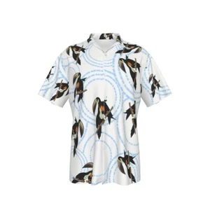 Durden Toucan Hawaiian Shirt Costume Fight - White with Toucans - Tyler Club - Picture 1 of 5
