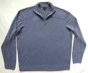 Heather Blue Half Zip Turtleneck Pullover Sweater - XXL Mens New w Tags 2XL NWT - Picture 1 of 7