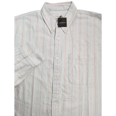 Club Monaco Striped Oxford Cotton Button Down Shirt Sz XXL Slim Fit NWT $90 - Image 1 of 4