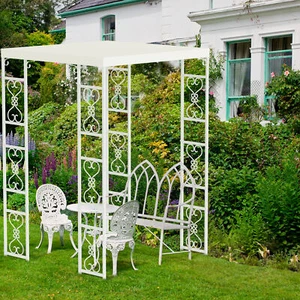 Large Garden Arch Metal Pergola Trellis Rose Archway Wedding Canopy Gazebo Decor - Picture 1 of 12