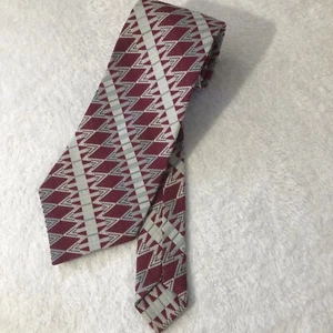 Cravatta uomo larga vintage anni 70 geometrica poliestere larga 55” x 4” - Foto 1 di 6