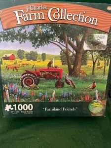 J. Charles "Farmland Friends" 1000 piece Puzzle- Farm Collection 27"x20" NEW - Picture 1 of 2