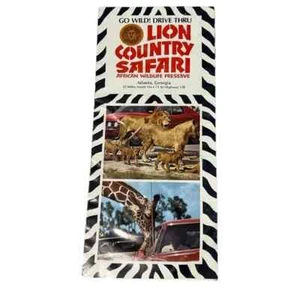 Lion Country Safari Atlanta Georgia Vintage Brochure 1970s - Imagen 1 de 5